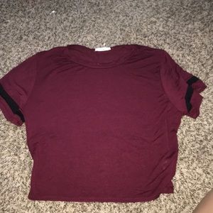 MAROON CROP TOP